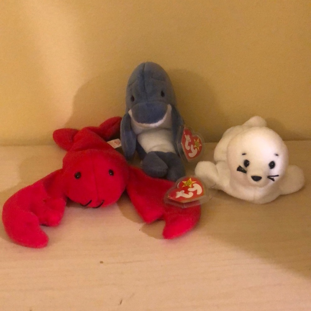 Under the sea 3 ty stuffed animals